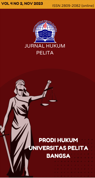 					View Vol. 4 No. 2 (2023): Jurnal Hukum Pelita November 2023
				